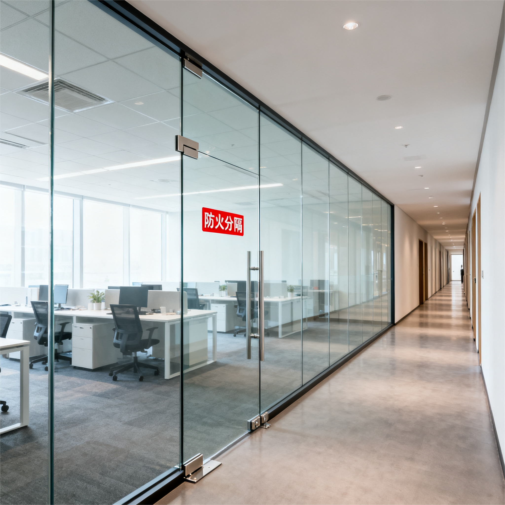 Composite Fire-Resistant Glass: 6mm Tempered Clear Glass + 1.52PVB + 6mm Tempered Clear Glass